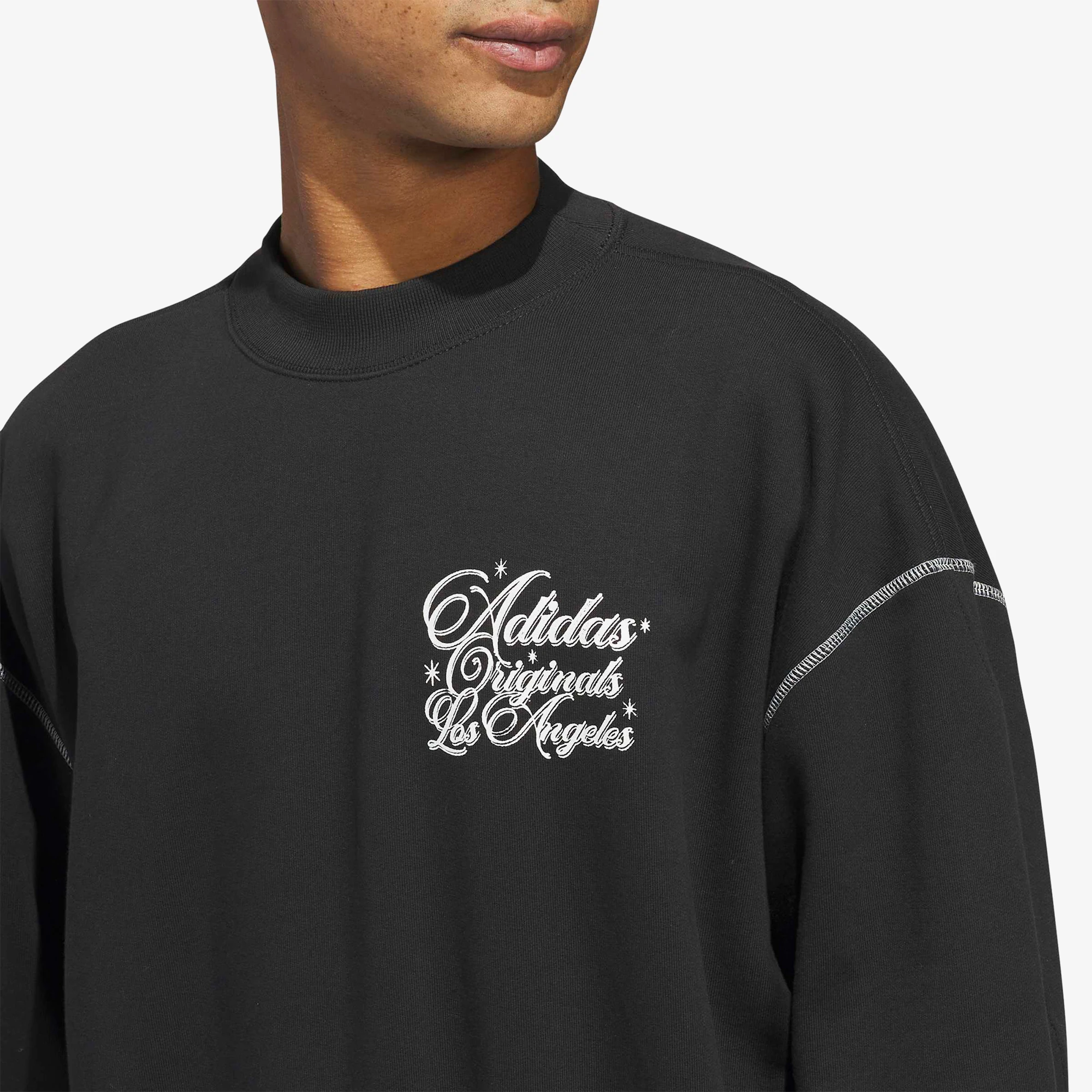 سوییتر آدیداس Santa Monica Crewneck 'Black' - Image 2