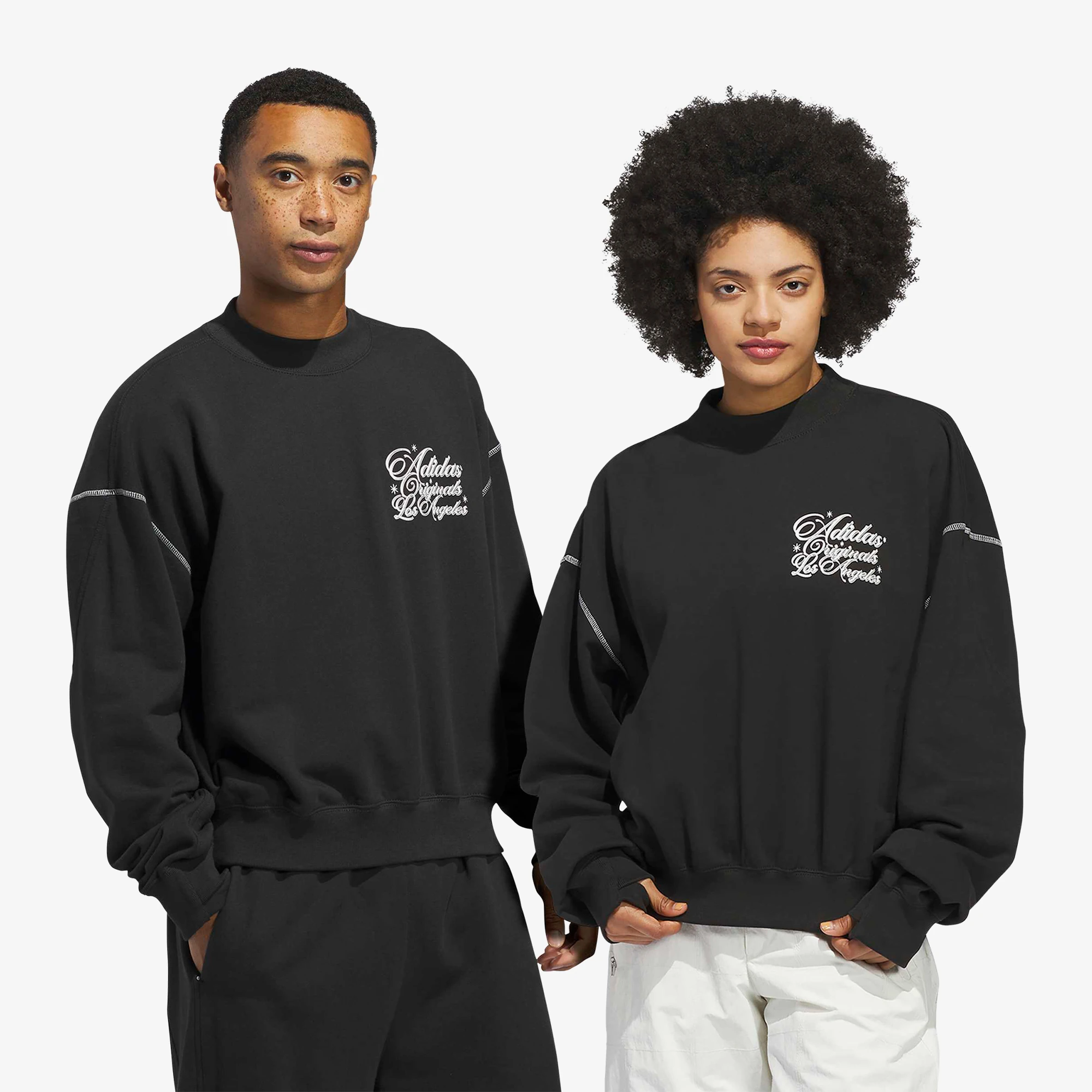 سوییتر آدیداس Santa Monica Crewneck 'Black' - Image 4
