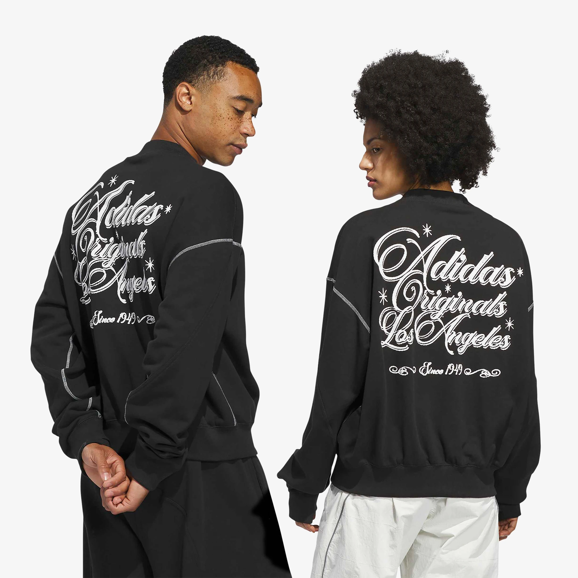 سوییتر آدیداس Santa Monica Crewneck 'Black' - Image 5