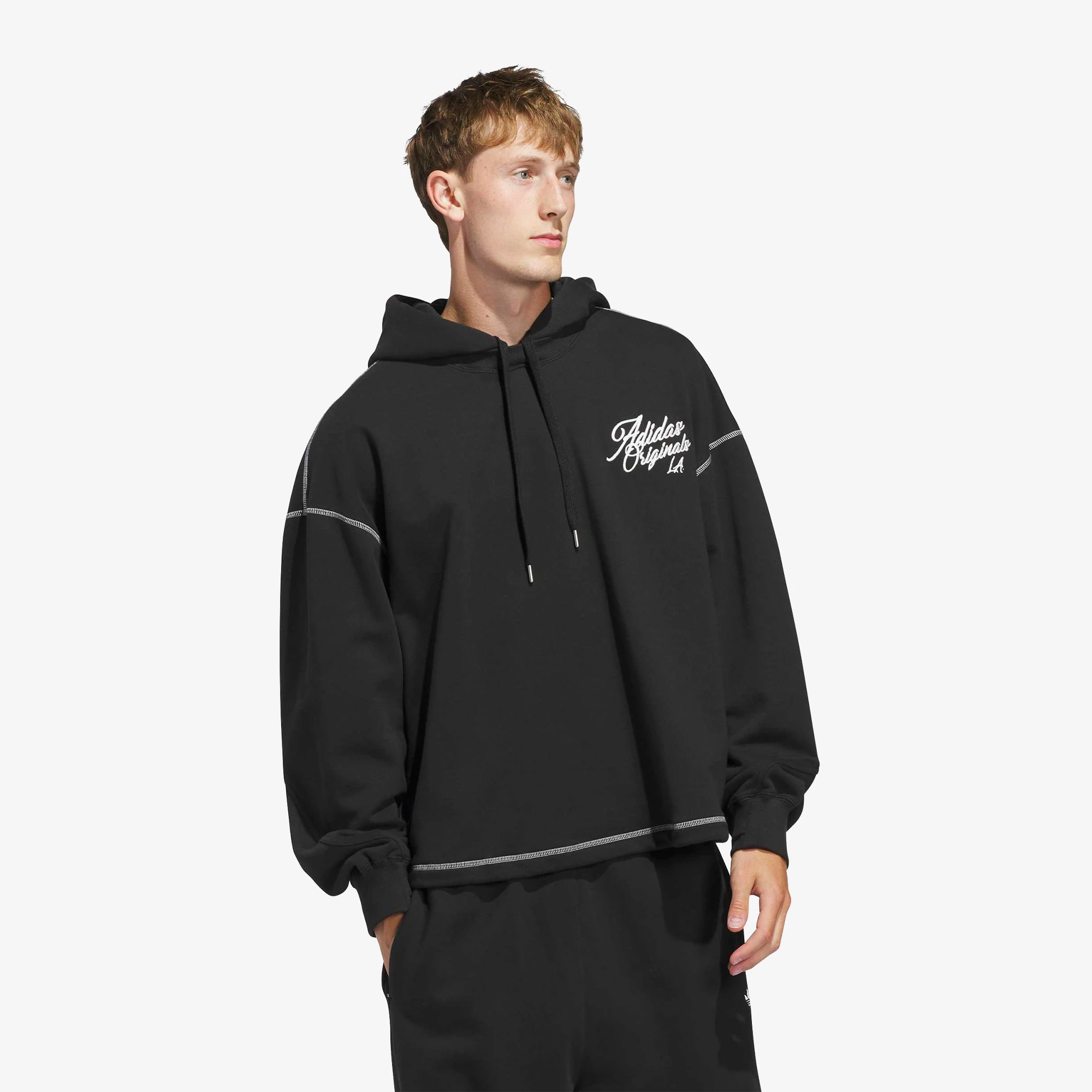 هودی آدیداس Santa Monica Hoodie 'Black' - Image 3