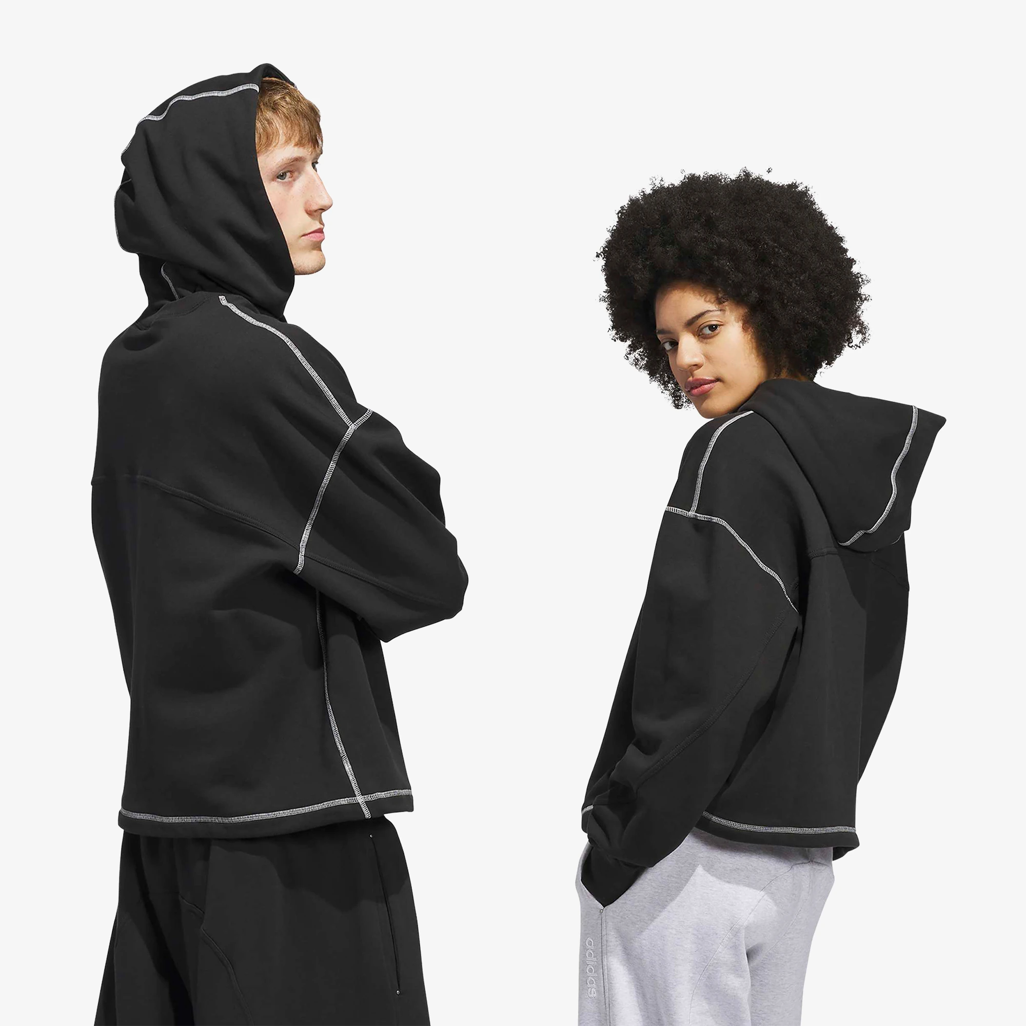 هودی آدیداس Santa Monica Hoodie 'Black' - Image 5