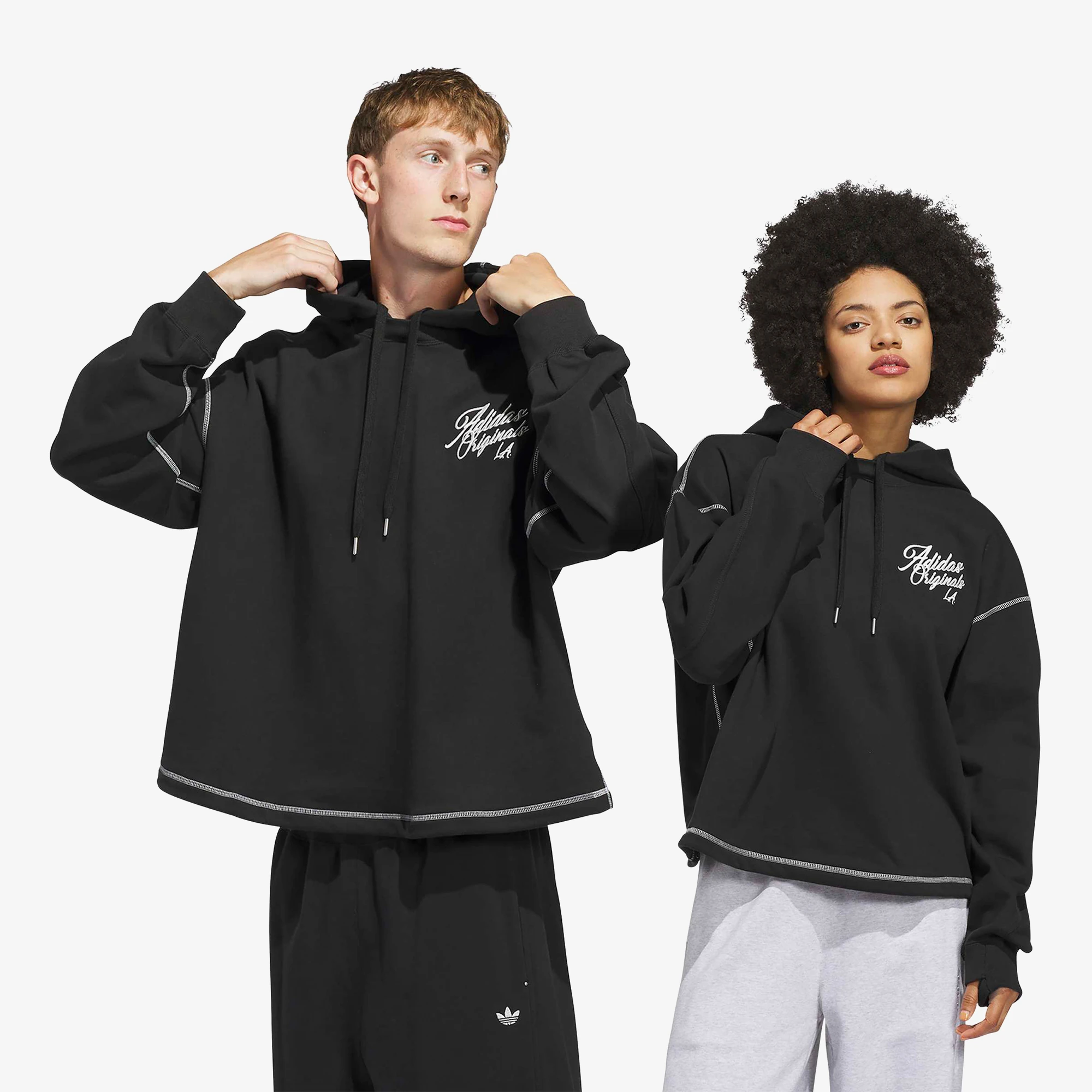 هودی آدیداس Santa Monica Hoodie 'Black' - Image 6