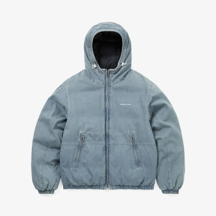 Denim Down Puffer Jacket 'Washed Blue'